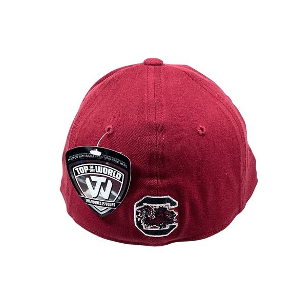 South Carolina Gamecocks Hat Cap Top of the World One Fit Scarlett Stretch New - Picture 2 of 10